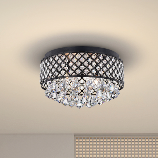 Phanes Metal and Glass 4-light Flush Mount