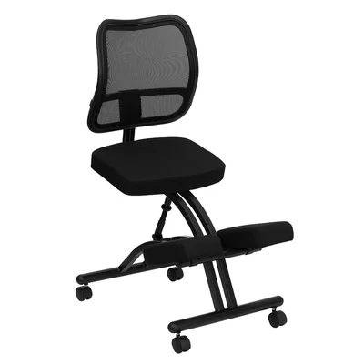 Woolbright Mobile Ergonomic Kneeling Office Chair with Mesh Back