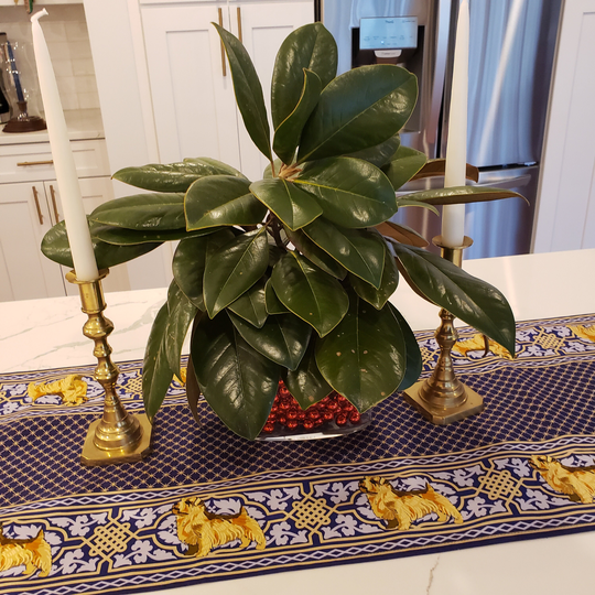 Norfolk Terrier Table Runner, Mother's Day Gift, Blues, Linen, Decor, Dog Lover Classic Decor