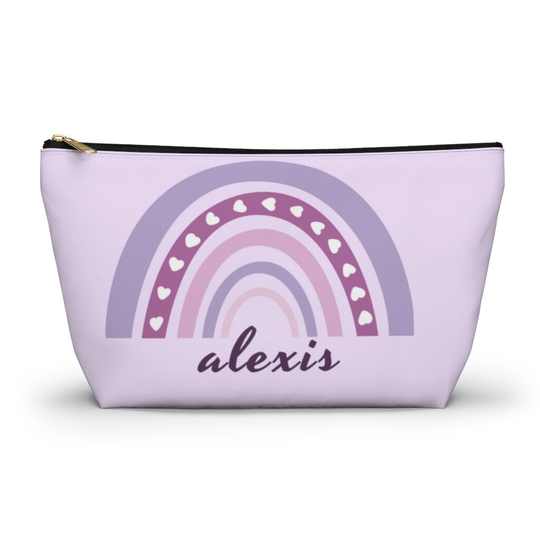 Customizable Pencil Bag, Boho Rainbow Bag, Back To School, Case