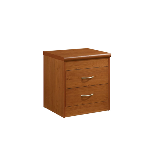 72.75" Cherry Red Two Drawer with Ring Pull Nightstand