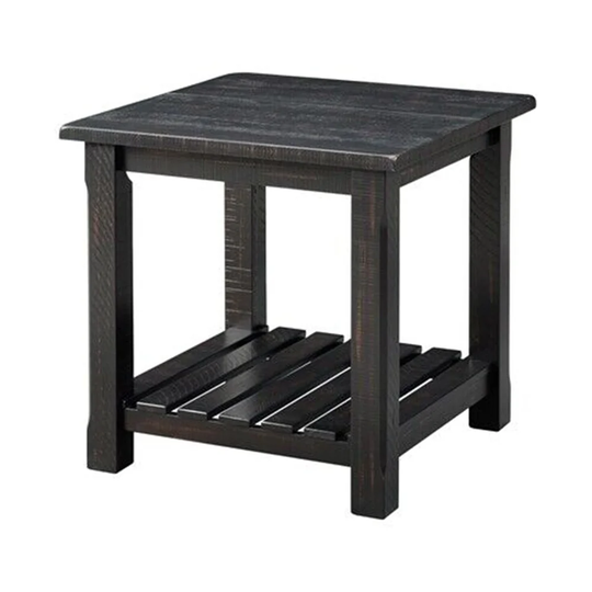 Door Solid Wood End Table Antique Black - 54 x 84