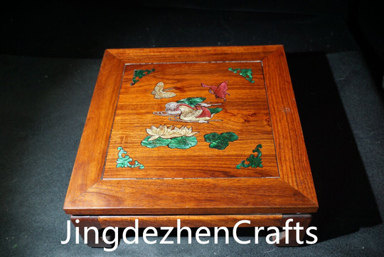 Ancient Chinese Natural Rosewood Table & Coffee Table, Handmade Carved Inlaid Shells, Beautiful Shape, Long History Well Preserved