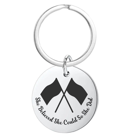Engraved Keychain Color Guard Keychains, She Believed So Did, Or Unstoppable Jewelry - Perfect Gifts Teens Girls