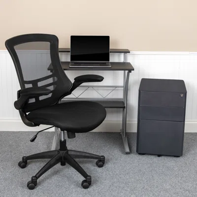 Berezinsky Ergonomic Desk, Chair and Filing Cabinet Set