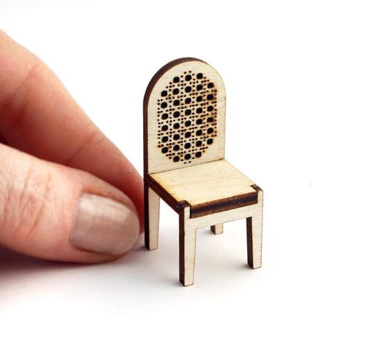 124 Scale Cane Dining Chair - Modern Dollhouse Furniture Kit