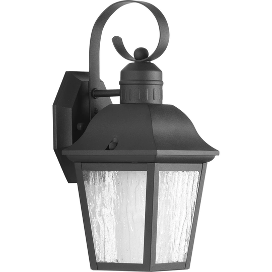 Andover 1-Light Black Farmhouse Outdoor Wall Lantern Light - 18.920" x 8.190" x 7.410"