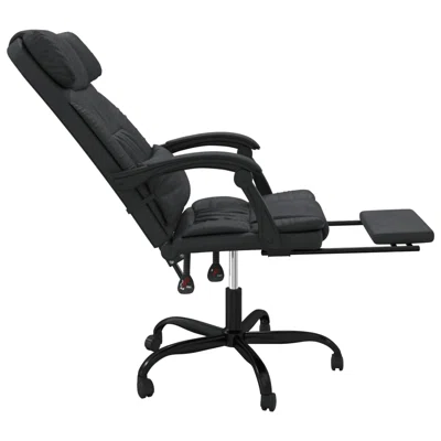 Latitude Run® Reclining Office Chair Black Faux Leather