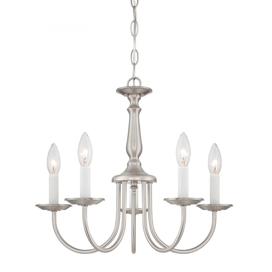 5 Light 18" Brushed Nickel Chandelier
