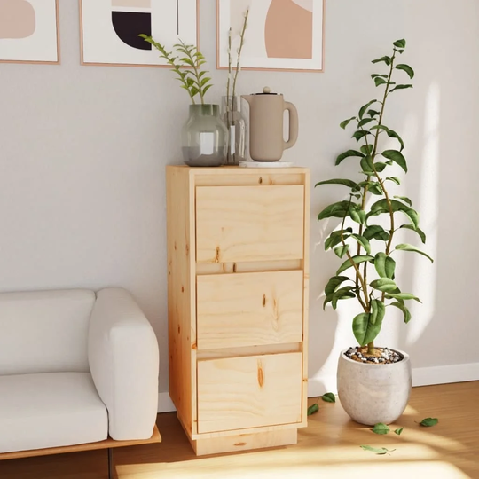 vidaXL Sideboard 12.6"x13.4"x29.5" Solid Wood Pine