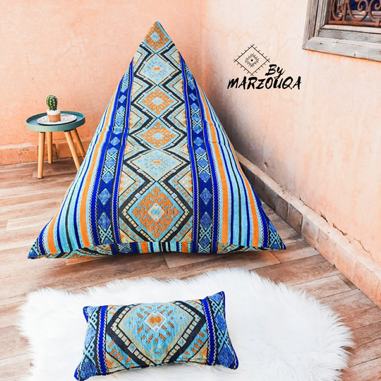 Moroccan Bean Bag Chair, Lounge Boho Beanbags, Floor Cushion, Meditation Pillows, Pillows Large, Outdoor Beanbag