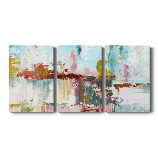 Color Block Splash- Premium Gallery Wrapped Canvas - Ready to Hang