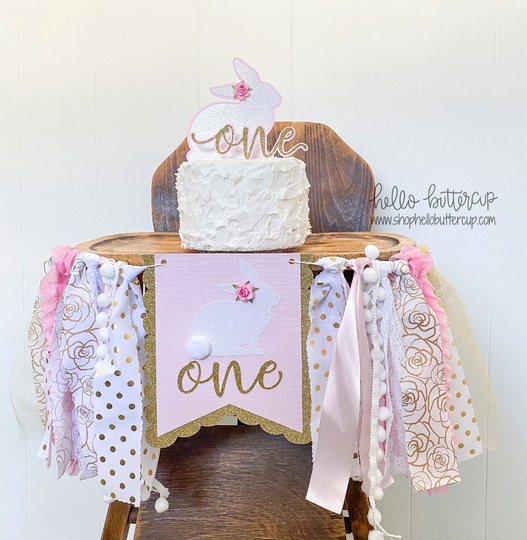 Some Bunny Is One, High Chair Banner, First Birthday Outfit, Easter Birthday, Cake Topper, 1st