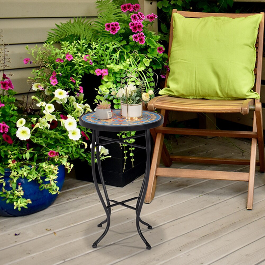 Beautiful Mosaic Table, Accent Table for Indoor and Outdoor