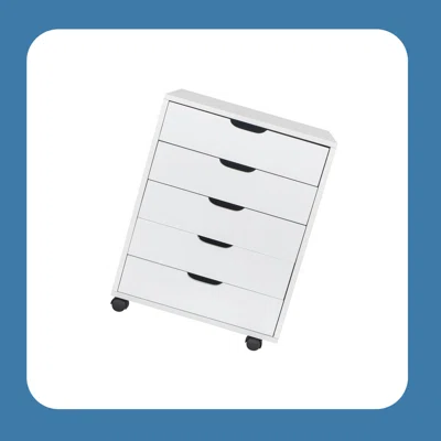 Koziol 5-Drawer Mobile Vertical Filling Cabinet
