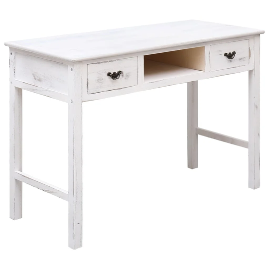 vidaXL Console Table Antique White 43.3"x17.7"x29.9" Wood