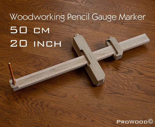 Wooden Woodworking Pencil Gauge Marker 50cm 20Inch Tumbler Scribe Double-Sided Marking/Beam Compass