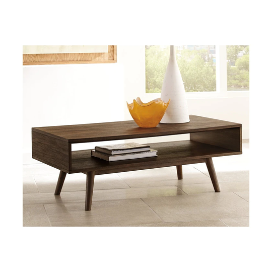 Ashley Dark Brown Kisper Rectangular Cocktail Table - 47.75 In. W X 17.0 In. H X 27.5 In. D