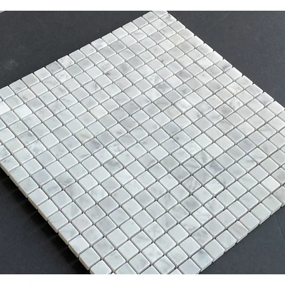 0.625" x 0.625" Marble Grid Mosaic Wall & Floor Tile