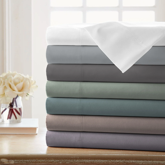 Color Sense Brushed Cotton Blend Lightweight Sheet Set