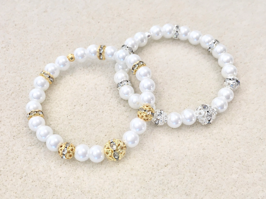 Pearl Bracelet Baby Girl Newborn Outfit First Birthday Gift Flower Goddaughter