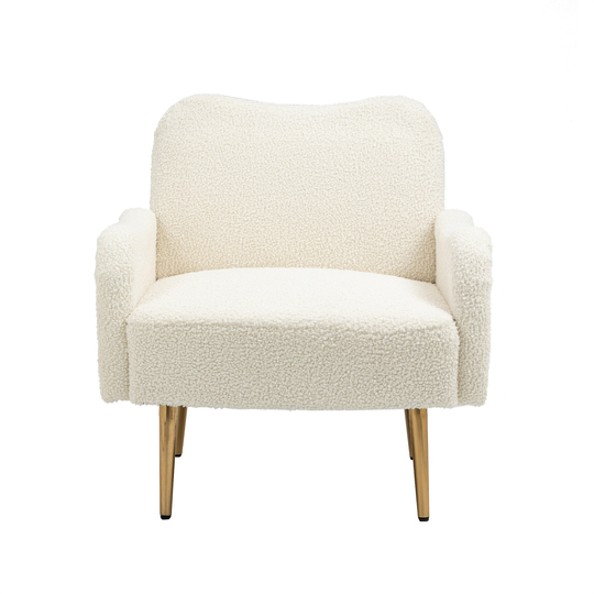 Velvet Chair Accent Chair with Metal Feet