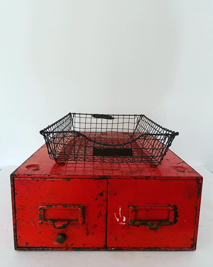 Antique Industrial File Cabinet