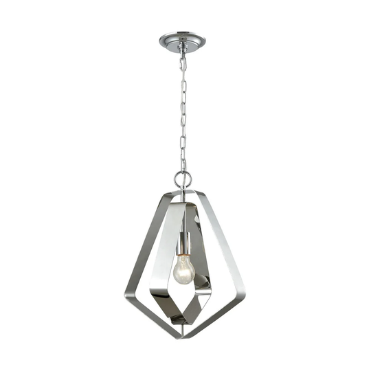 Anguluxe 1-Light Pendant, Polished Chrome