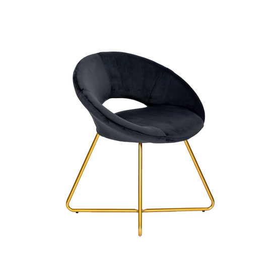 Porthos Home Reine Leisure Accent Chair, Velvet Upholstery, Gold Legs