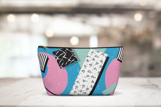 1980S Retro Make Up Bag - Grandma Pattern Pencil Case Travel Accessory Pouch
