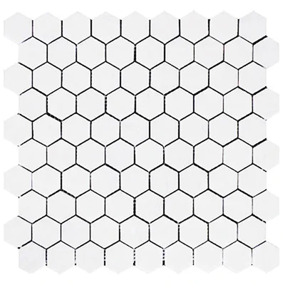 Bianco Dolomite Marble Honeycomb Mosaic Wall & Floor Tile
