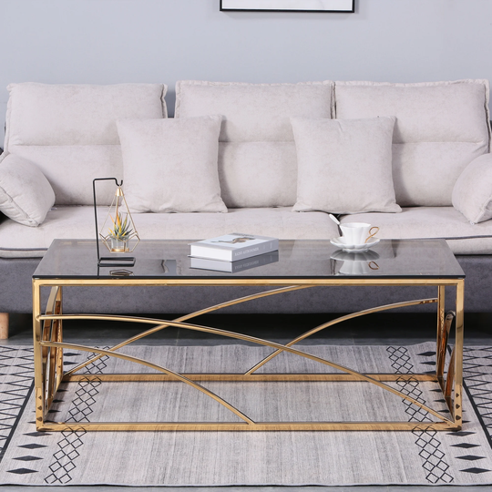 Rectangular Accent Glass Coffee Table