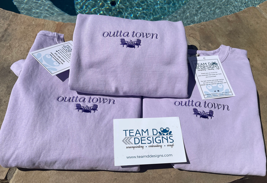 Personalized Comfort Colors Crew Sweatshirt/Multi Word Embroidery/ Custom Sweatshirt/ Embroidered/Sizes As-3xl
