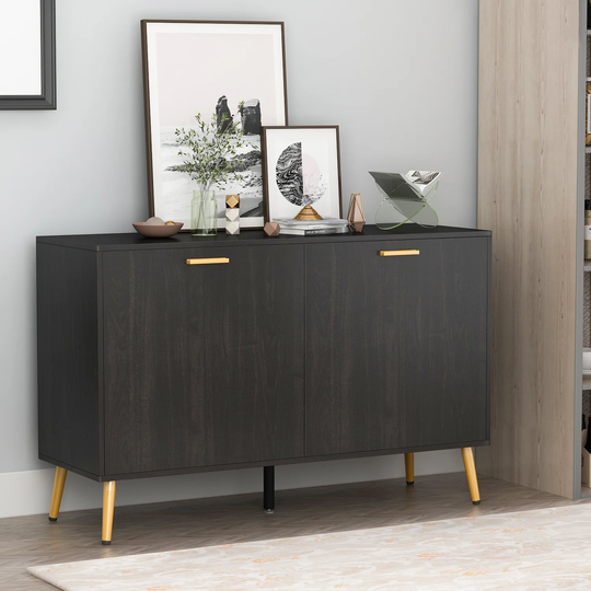Kerrogee 46-inch Double Door Buffet Sideboard, Espresso/ White - 46.2"L