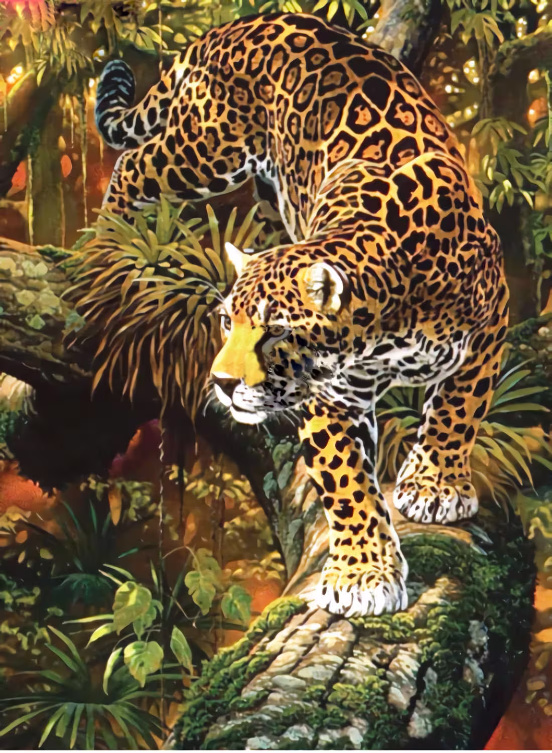 stalking Leopard Diy 5D Diamond Painting Kit Full Square & Round Drill