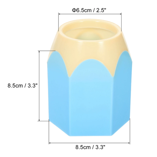 Pencil Holder Plastic Pen Cup Container Makeup Brush Desktop Organizer