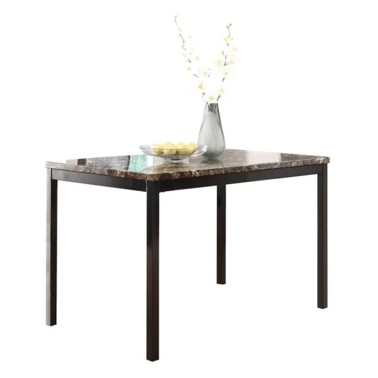 Faux Marble Top Metal Frame Dinette Table Dining Table