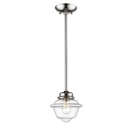 Neo-Industrial Polished Nickel 1 Light Mini-Pendant light