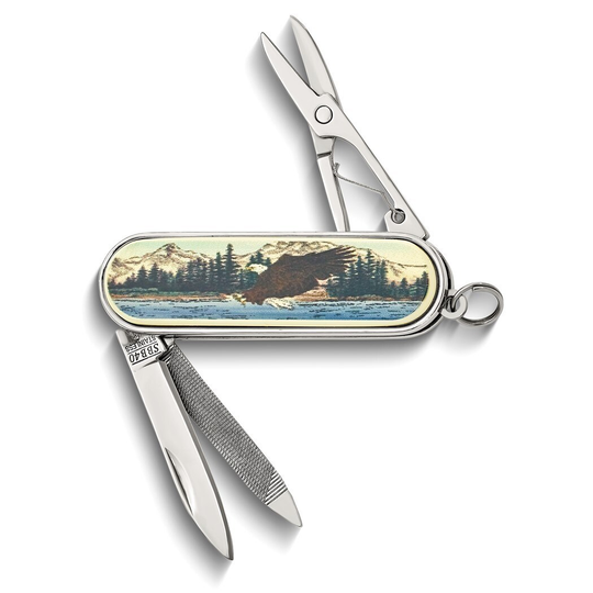Curata Barlow Designs Color Streaking Eagle Multifunction Pocket Knife