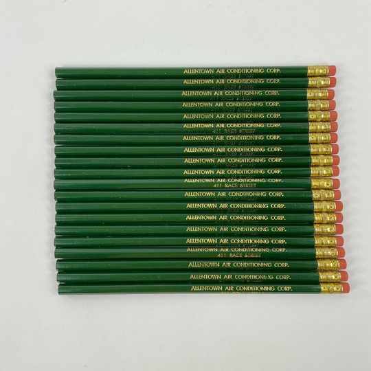 Lot Of 20 Wood Pencils, Advertising Pencil Allentown Air Conditioning, Unused