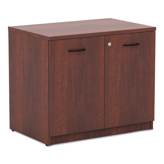 Alera Valencia Series Storage Cabinet, 34 1/8 x 22 7/8 x 29 1/2, Medium Cherry - 34 1/8" x 22 7/8" x 29 1/2"