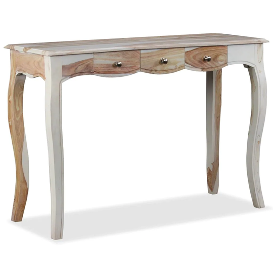 Console Table with 3 Drawers Solid Sheesham Wood 43.3"x15.7"x30"