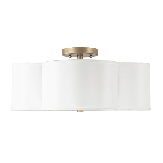 Quinn 4-light Brushed Gold Semi-Flush Mount - Brushed Gold