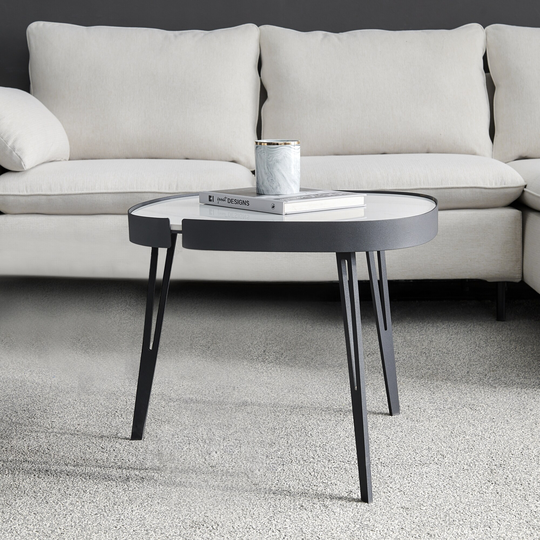 Nesting coffee table,coppery metal frame with sintered stone tabletop FASHION AND MORDEN STYLE,coffee table