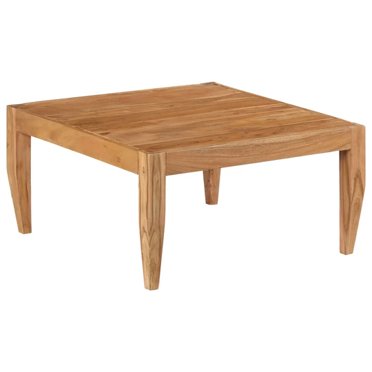 Coffee Table Solid Acacia Wood 31.5"x31.5"x16" Brown