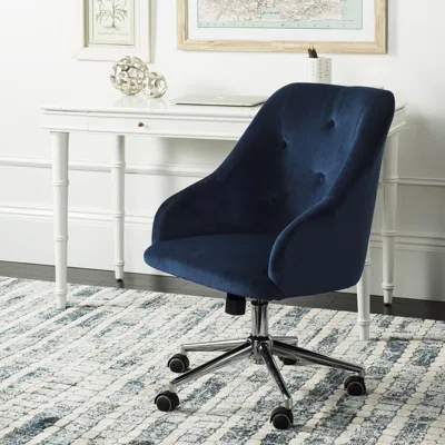 Tufted Chrome Leg Swivel Office Chair