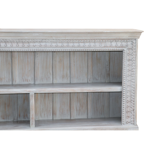 Old Carved Panel Sideboard/ Bookcase
