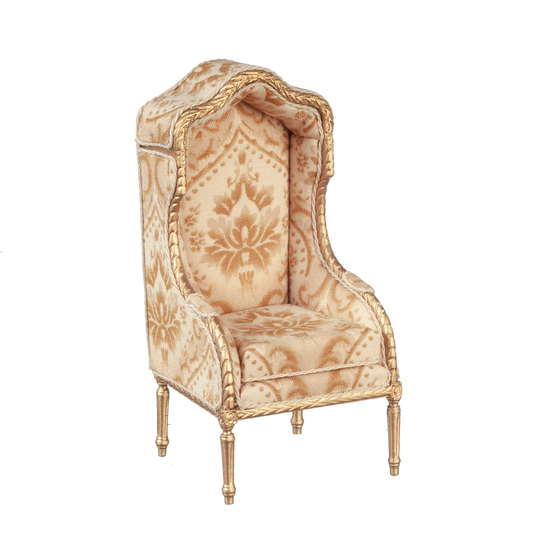 112 Scale Porter Arm Chair Gold Jbm Miniature Furniture Jj07019G