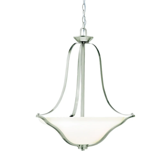 Kichler Lighting Langford Collection 3-light Brushed Nickel Inverted Pendant