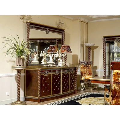 Daylah 84.6" Wide 4 Drawer Beech Wood Sideboard